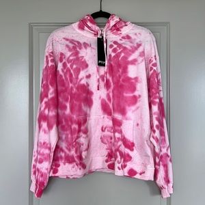 Nasty Gal Pink Tie-Dye Sweatshirt